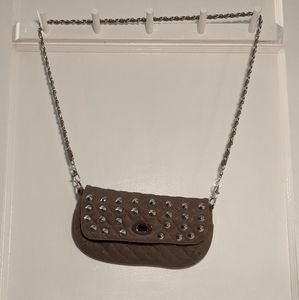 Studded quilted purse